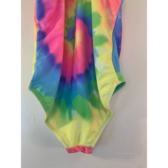JUICY COUTURE Girl’s Tie Dye One Piece Rainbow Swimsuit / Size: 8 - Picture 8 of 8